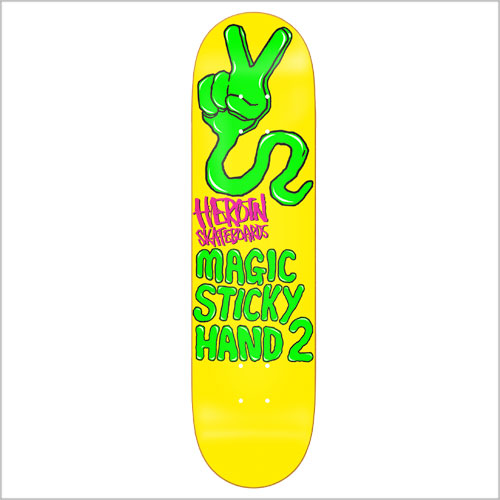 Sticky Hand 2 Heroin Skateboards ‘Magic Sticky Hand 2’ 8.25″ Deck – Heroin ...